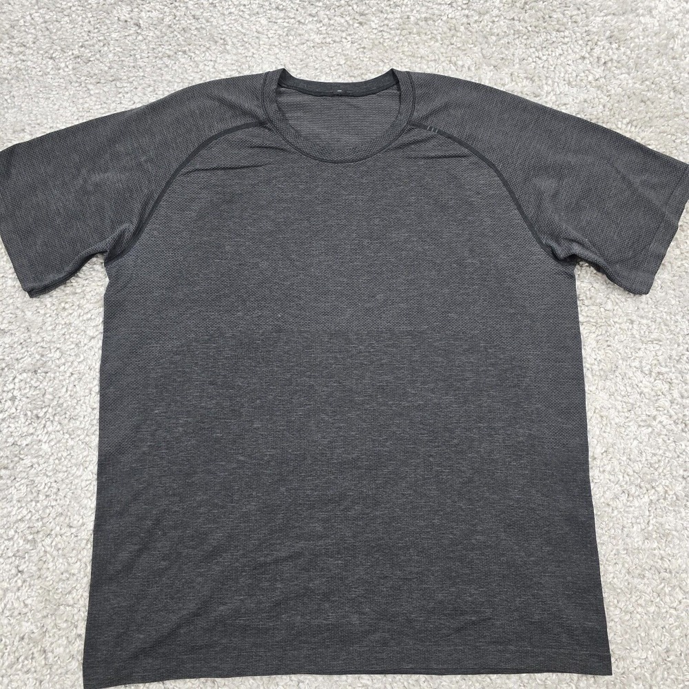 Lululemon Mens Metal Vent Tech Short‎ Sleeve Shirt Charcoal Gray Size XXL Gym